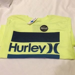 Hurley Neon Green Tee Logo Shirt NWT Boys Size Sm